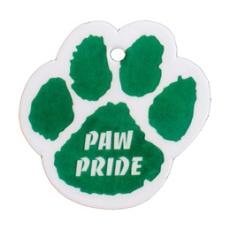 Custom Paw Dog Tag - Green/White Paw Power