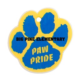 Custom Paw Dog Tag - Blue/Gold Paw Power