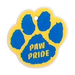 Custom Paw Dog Tag - Blue/Gold Paw Power