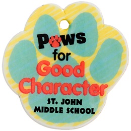 Custom Paw-shaped Dog Tag - Paws for Good Character