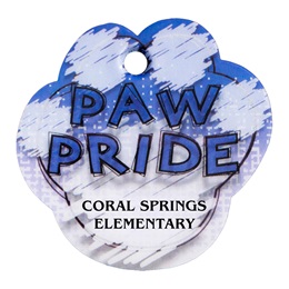 Custom Paw-shaped Dog Tag - Blue Paw Pride