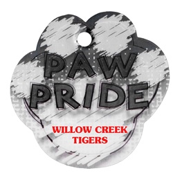 Custom Paw-shaped Dog Tag - Black Paw Pride