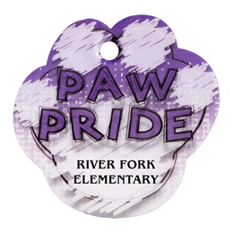 Custom Paw-shaped Dog Tag - Purple Paw Pride