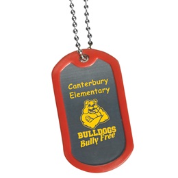 Colored Trim Dog Tag