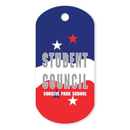 Student Council Custom Plastic-Coated Dog Tag