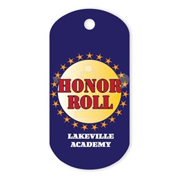 Honor Roll Custom Plastic-Coated Dog Tag