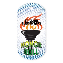 Honor Roll Custom Plastic-Coated Dog Tag
