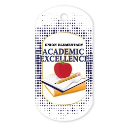 Academic Excellence Custom Plastic-Coated Dog Tag