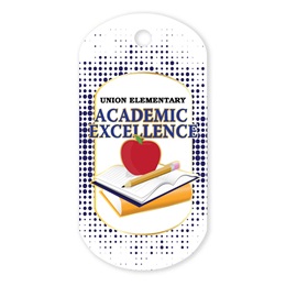 Academic Excellence Custom Plastic-Coated Dog Tag