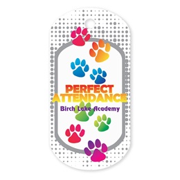Paw Perfect Attendance Custom Plastic-Coated Dog Tag