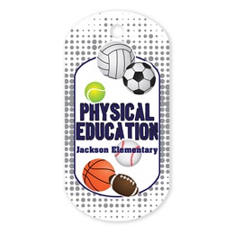 Physical Education Custom Plastic-Coated Dog Tag