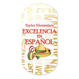 Spanish Excellence Custom Plastic-Coated Dog Tag
