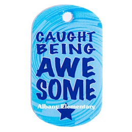 Caught Being Awesome Custom Plastic-coated Dog Tag