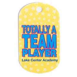 Totally a Team Player Custom Plastic-coated Dog Tag