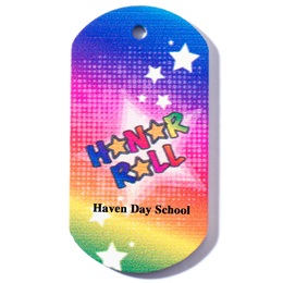 Honor Roll Custom Plastic-Coated Dog Tag