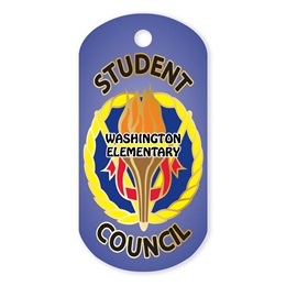 Student Council Custom Plastic-Coated Dog Tag