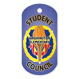 Student Council Custom Plastic-Coated Dog Tag