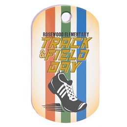 Track and Field Day Custom Plastic-coated Dog Tag