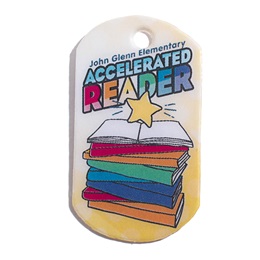 Accelerated Reader Custom Plastic-Coated Dog Tag