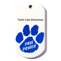 Custom Dog Tag - Blue Paw Power