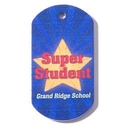 Custom Dog Tag - Gold Star Super Student