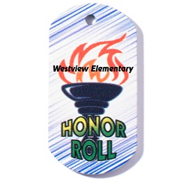 Custom Dog Tag - Honor Roll Torch