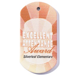 Custom Dog Tag - Starburst Excellent Attendance