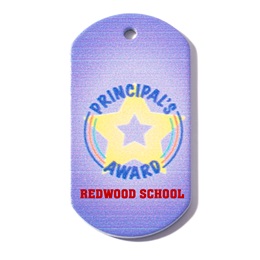 Custom Dog Tag - Yellow Star Principal's Award