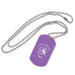 Laser Engraved Custom Dog Tag - 24" Chain