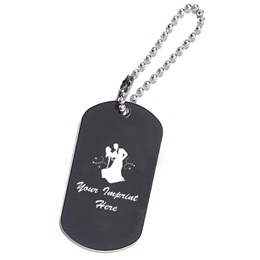 Laser Engraved Dog Tag - 4" Chain