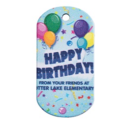 Custom Dog Tag - Happy Birthday
