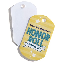 Honor Roll Custom Plastic-Coated Dog Tag