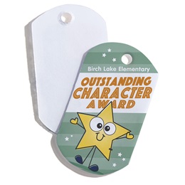 Character Award Custom Plastic-Coated Dog Tag