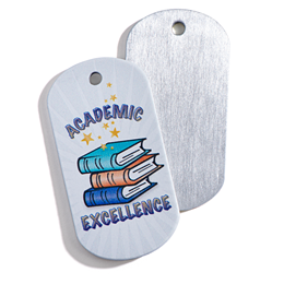 Academic Excellence Metal Dog Tag