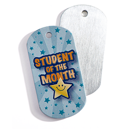 Student of the Month Metal Dog Tag