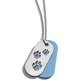 Slider Dog Tag - Paw Prints