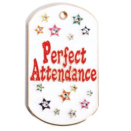 Bling Dog Tag - Perfect Attendance