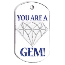 Glitter Dog Tag - You Are a Gem
