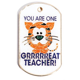 Glitter Dog Tag - "Grr-eat" Teacher