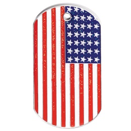 Glitter Dog Tag - USA Flag