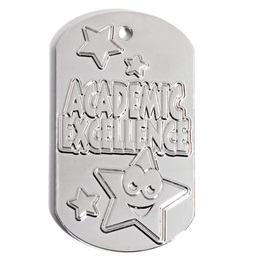 Embossed Dog Tag - Academic Excellence Stars