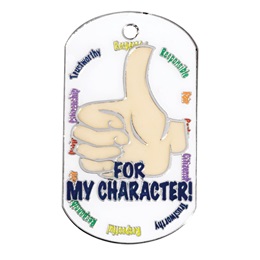 Enamel Dog Tag - Thumbs Up Character