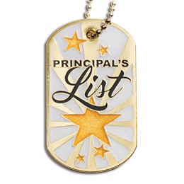 Glitter Dog Tag - Principal's List
