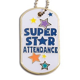Enamel Dog Tag - Super Star Attendance