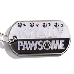 Enamel Dog Tag - Totally Pawsome