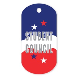 Student Council Plastic-Coated Dog Tag