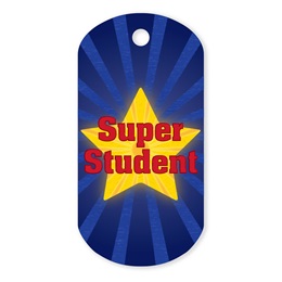 Super Student Plastic-Coated Dog Tag