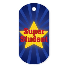 Super Student Plastic-Coated Dog Tag