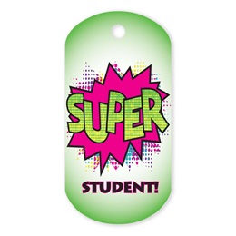 Super Student Plastic-Coated Dog Tag