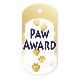 Gold Paw Plastic-Coated Dog Tag